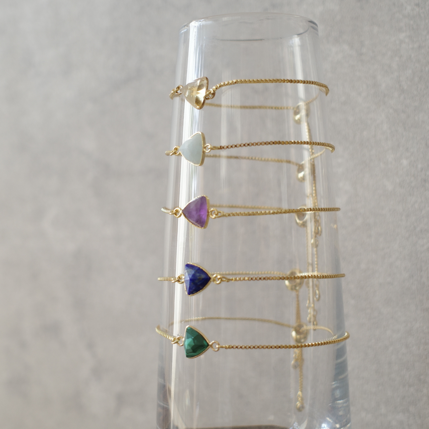 シトリン天然石スライダーブレスレット〈1点もの〉