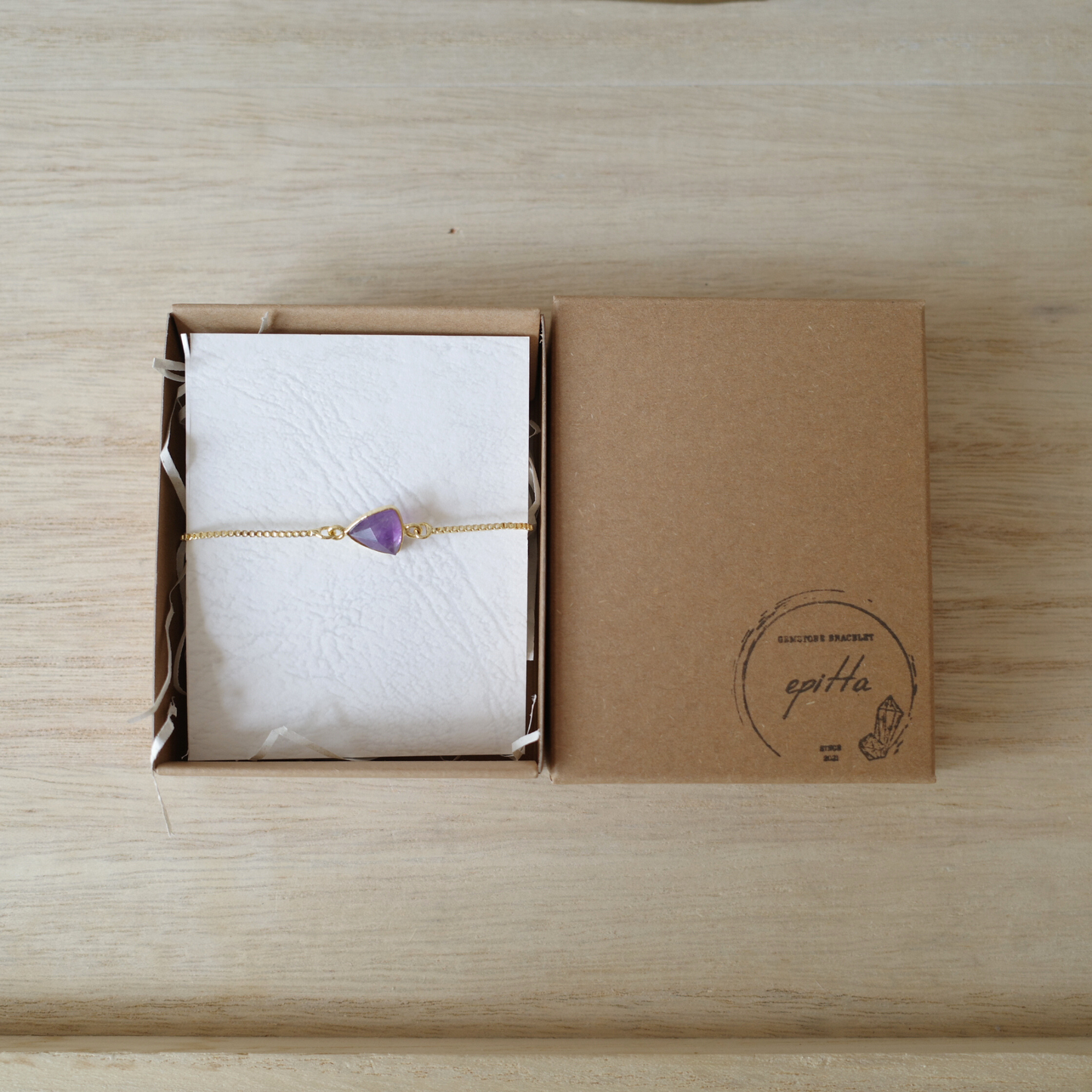 シトリン天然石スライダーブレスレット〈1点もの〉