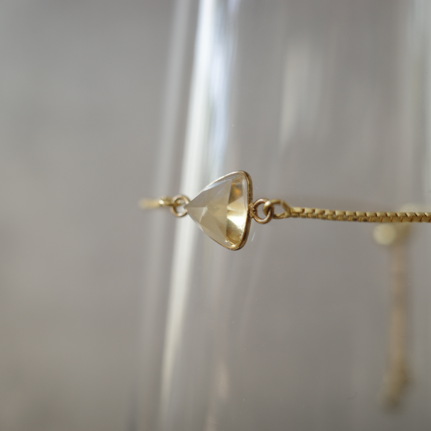 シトリン天然石スライダーブレスレット〈1点もの〉