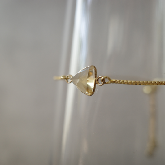 シトリン天然石スライダーブレスレット〈1点もの〉