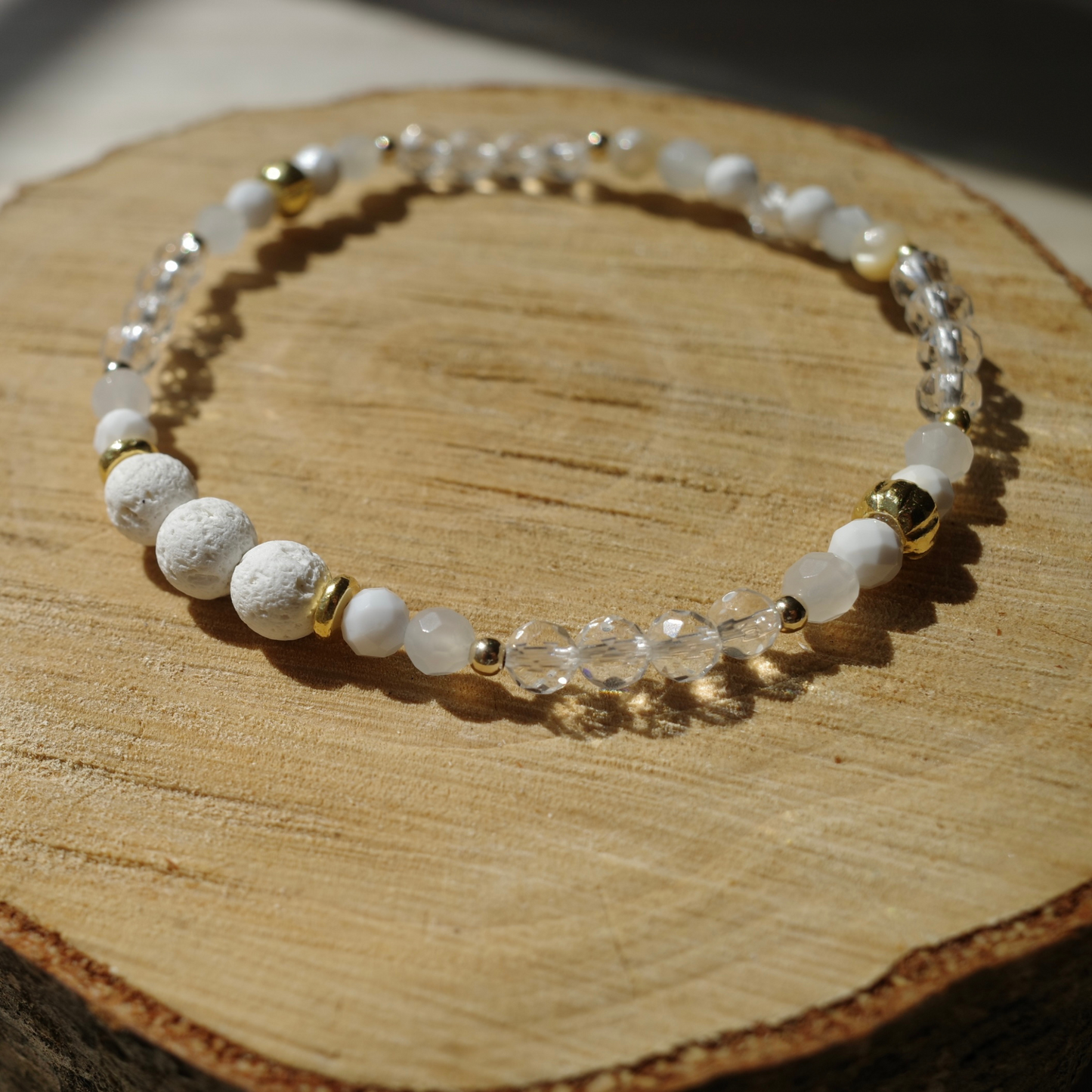 【&e】Aroma bracelet（White×Serenity）