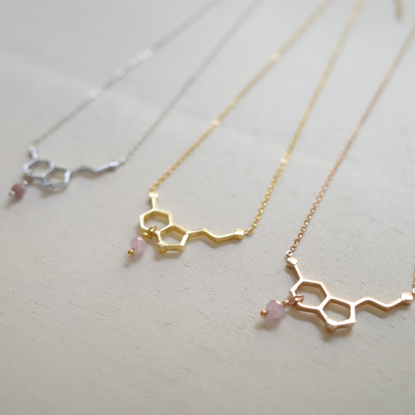 【予約販売】with Eriko『 Be Happy ♡』ローズゴールドネックレス