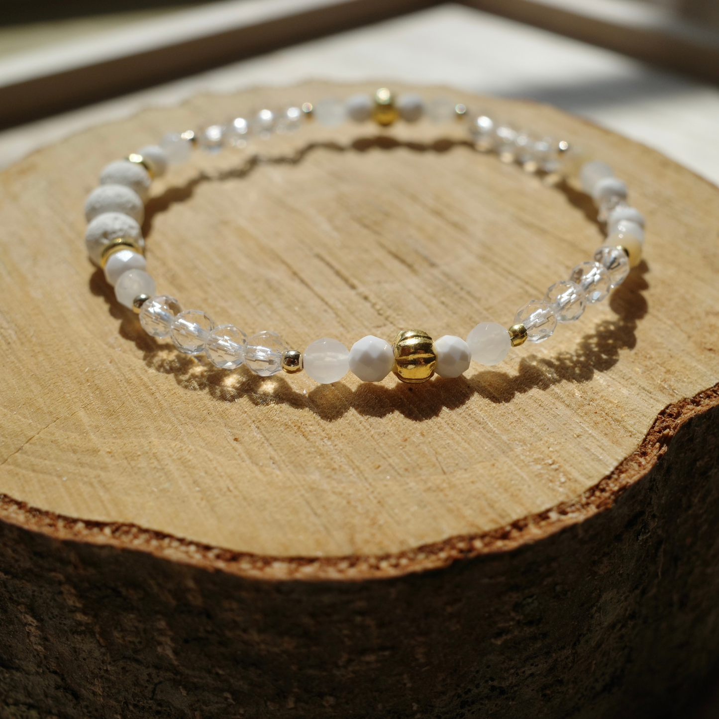 【&e】Aroma bracelet（White×Serenity）