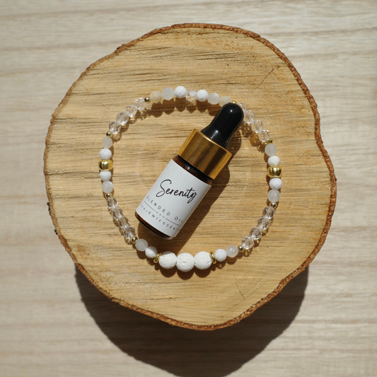 【&e】Aroma bracelet(White×Serenity)